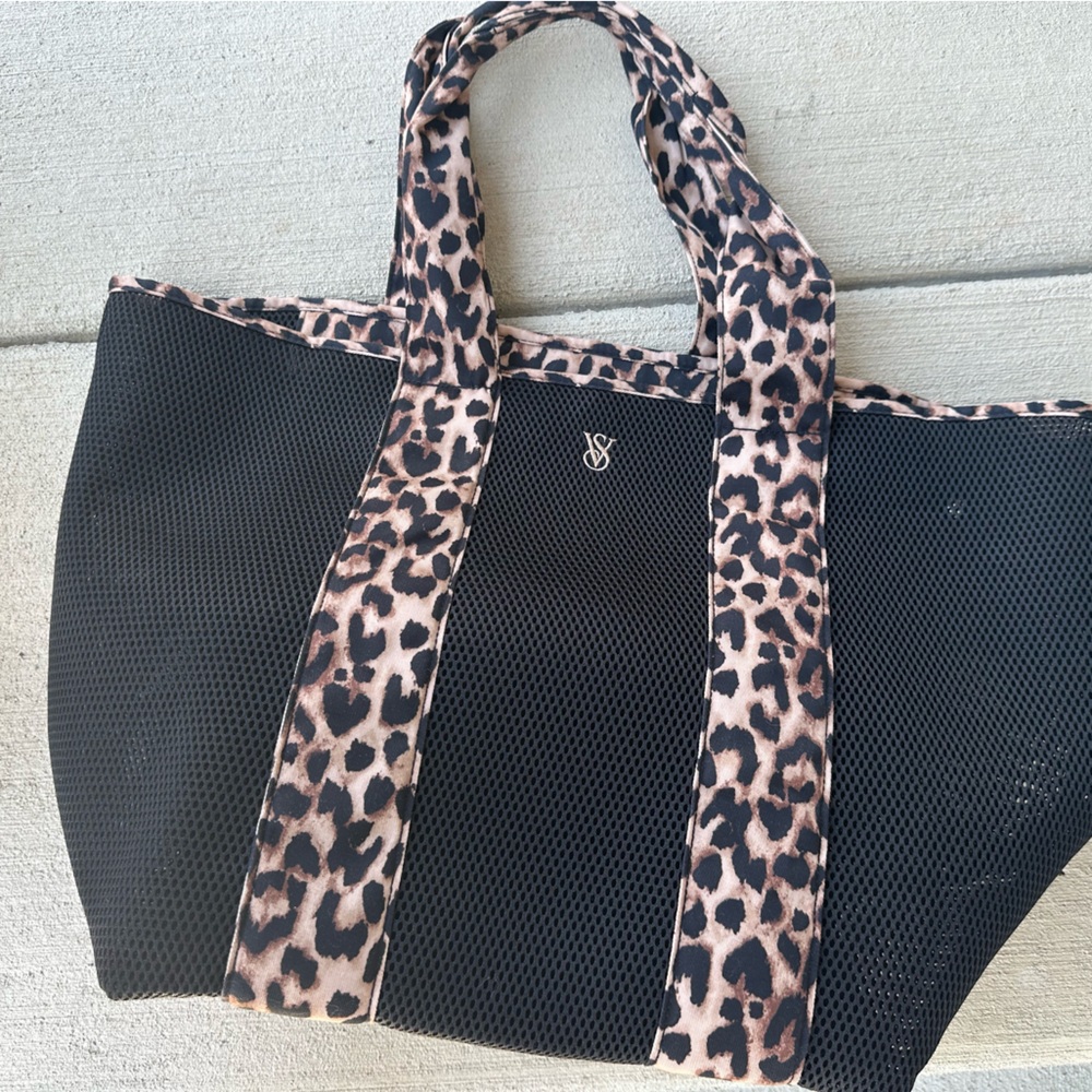 Victoria's Secret Black and Leopard Tote